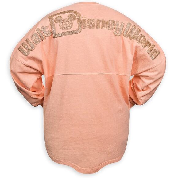 SPIRIT JERSEY Walt Disney World Spirit Pink w/Rose Gold Glitter Size Large